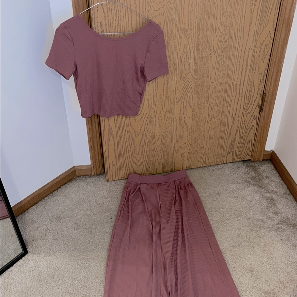 Elegant Mauve Pant Set